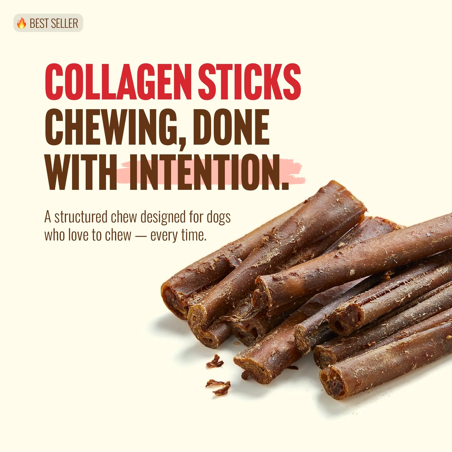 Natural Farm 4-In Gourmet Collagen Treat Stick Rawhide Alternatives - 10 Count, 95% Collagen, Premium Beef, Long-Lasting Dog Chew Treats, Chewy Rawhide