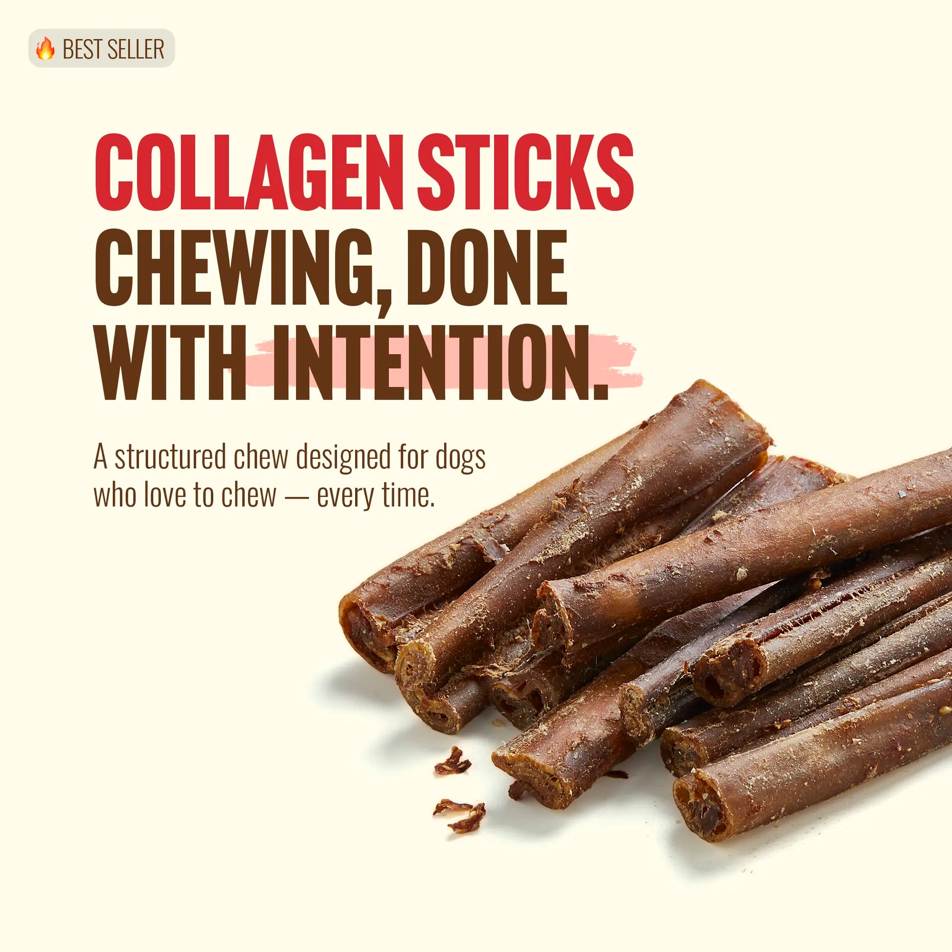 Natural Farm 4-In Gourmet Collagen Treat Stick Rawhide Alternatives - 10 Count, 95% Collagen, Premium Beef, Long-Lasting Dog Chew Treats, Chewy Rawhide